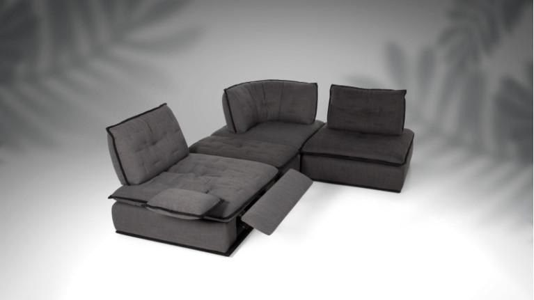 OREO | 100% modular corner sofa. Fold-down backrests