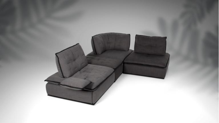 OREO | 100% modular corner sofa. Fold-down backrests