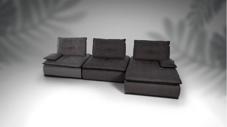 OREO | 100% modular corner sofa. Fold-down backrests