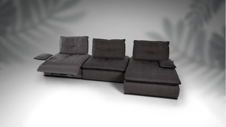 OREO | 100% modular corner sofa. Fold-down backrests