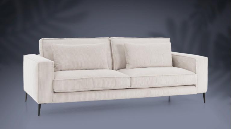 CHIANTI armchair | Armchair in cream corduroy fabric