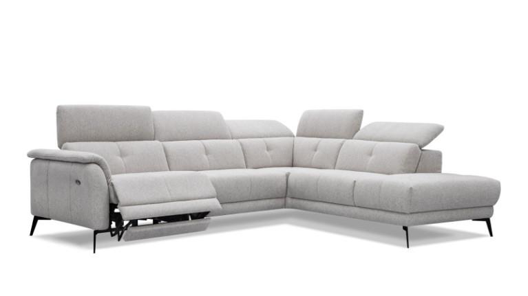 Beige fabric corner sofa BOSCA