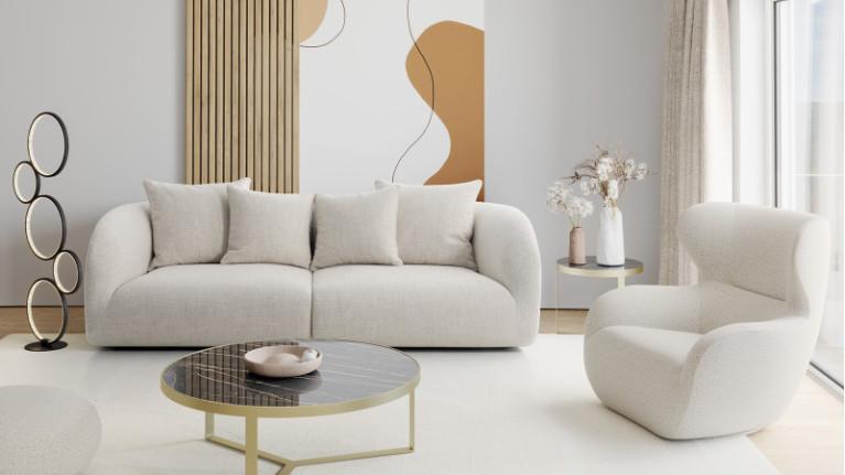 Rectangular rug COLLAGE| subtle play of relief and shadow