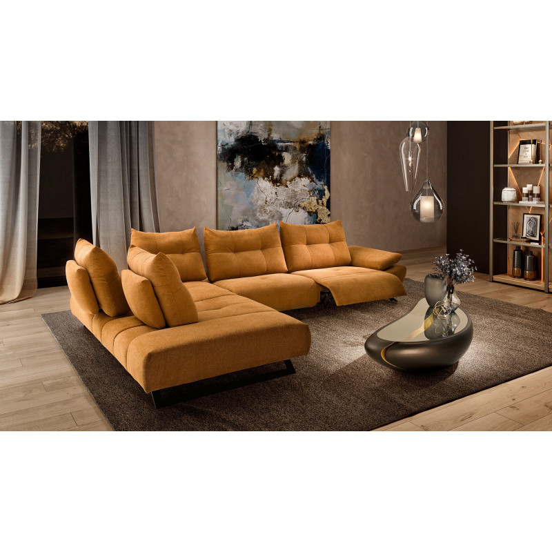 Canapé 3 Places Mobilier De France - Rouge, Tissu Gaufré, Appui-tête Réglable, 2023