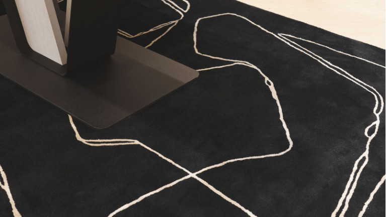 Rectangular rug AMALGAME| A black page
