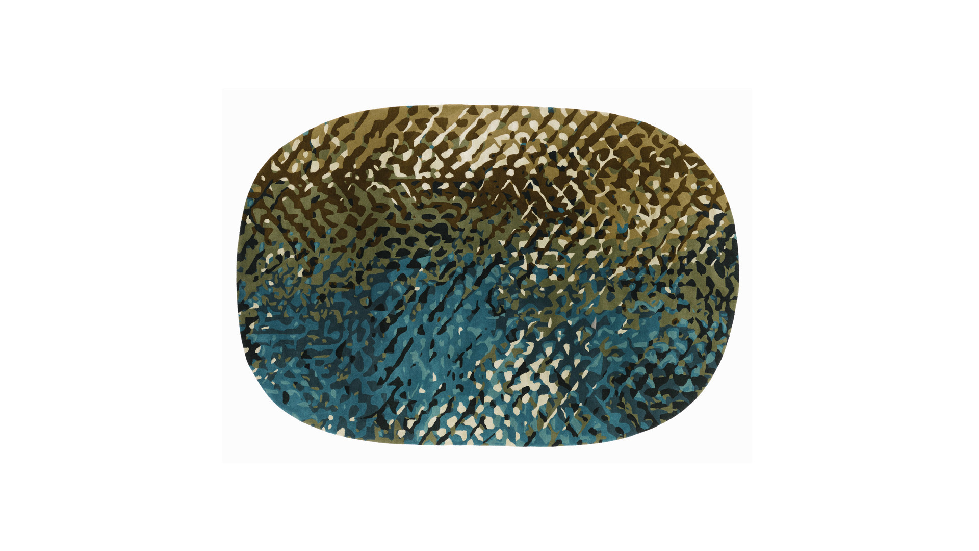 Oval rugs APIDEA | Camouflage effect revisited