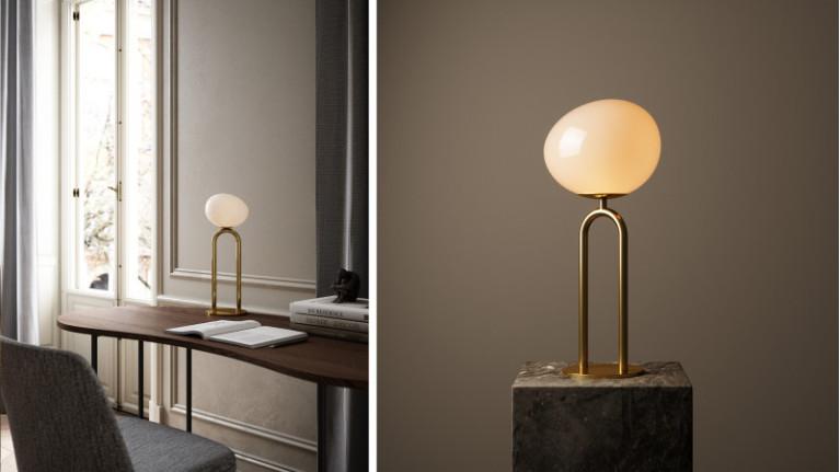 Lamp SHAPES I Shade in mouth-blown opal glass