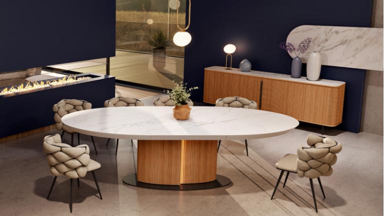 Lamp SHAPES I Shade in mouth-blown opal glass