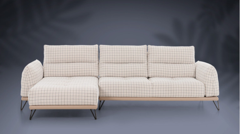 DOLCE VITA corner sofa | With the softness of Italian houndstooth fabric