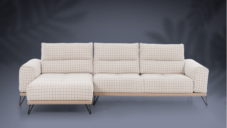 DOLCE VITA corner sofa | With the softness of Italian houndstooth fabric