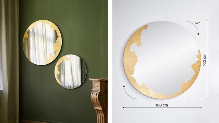 ORNATO I mirror With gold leaf