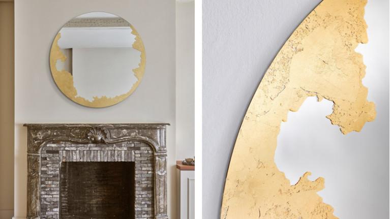 ORNATO I mirror With gold leaf