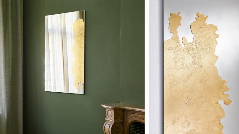 ORNATO I mirror With gold leaf