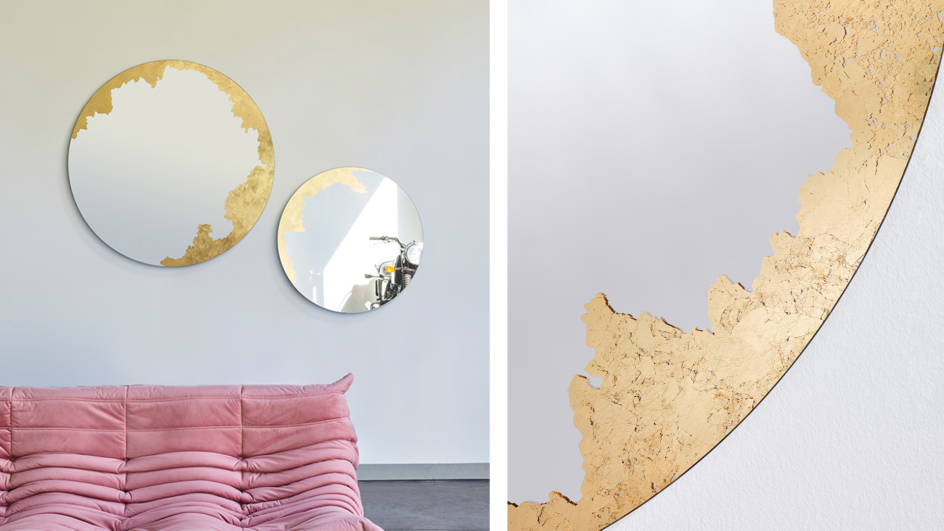 ORNATO I mirror With gold leaf