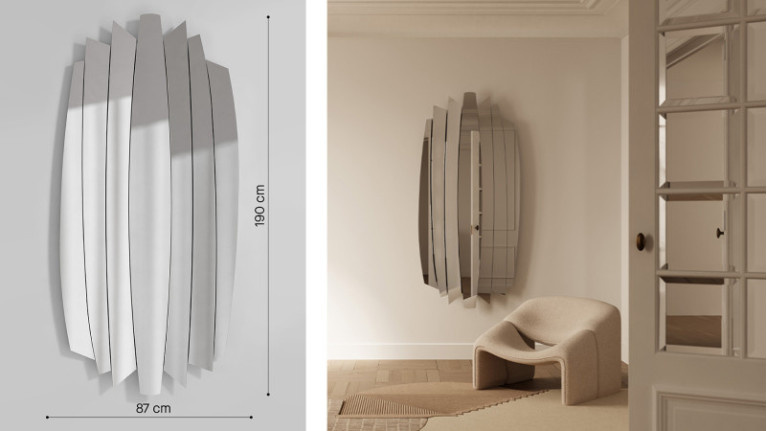 TUTTI XL mirror I Fragmented, graphic reflections