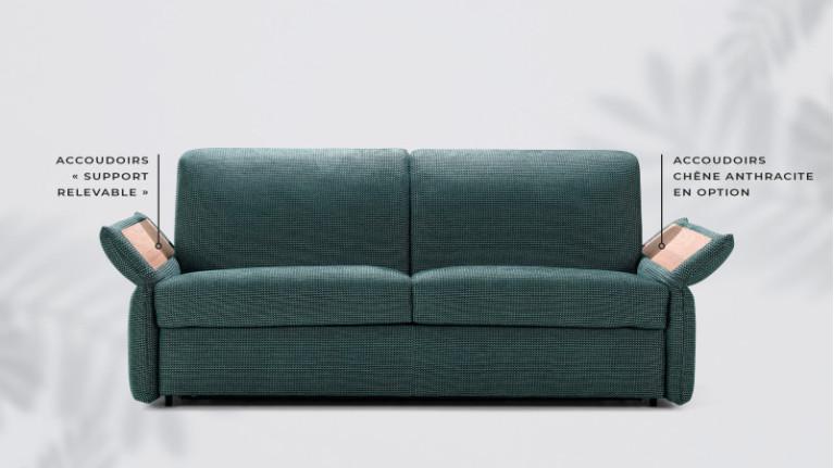 NAPPY sofa | Table inserted in armrest