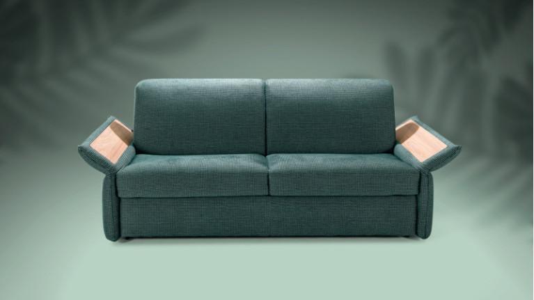 NAPPY sofa | Table inserted in armrest