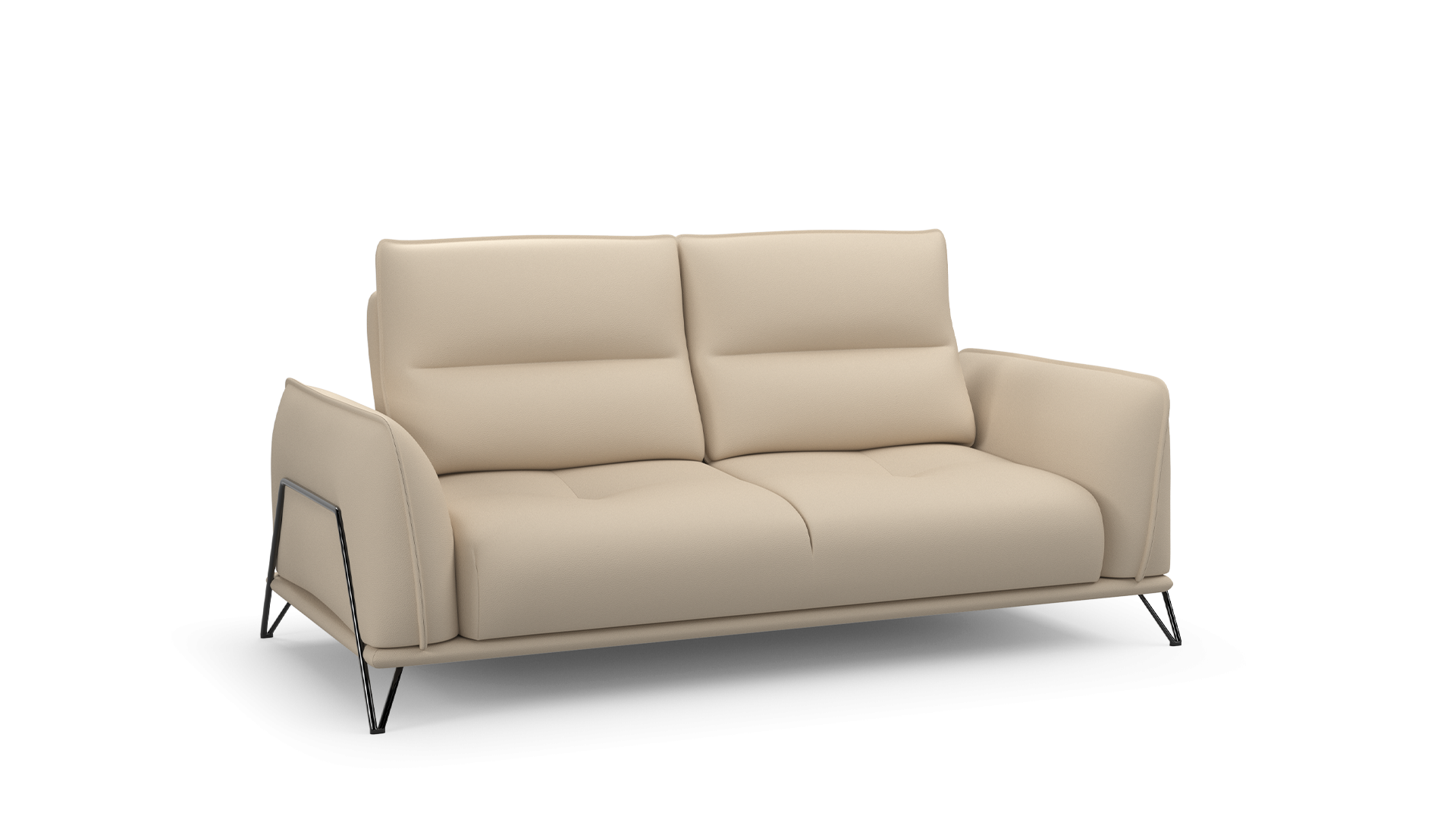 Beige leather sofa DOLCE VITA