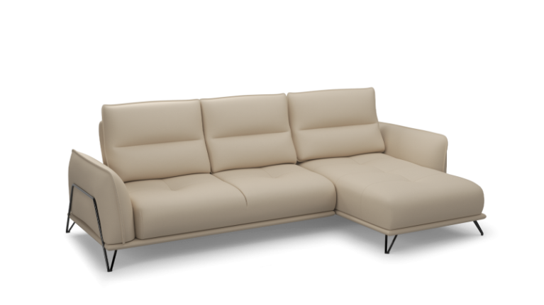 Leather corner sofa chaise longue DOLCE VITA