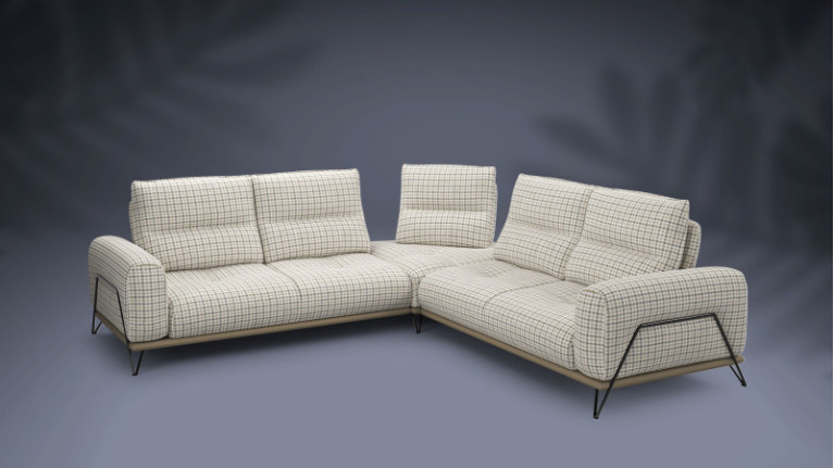 DOLCE VITA fabric corner sofa | Softness of Italian fabric