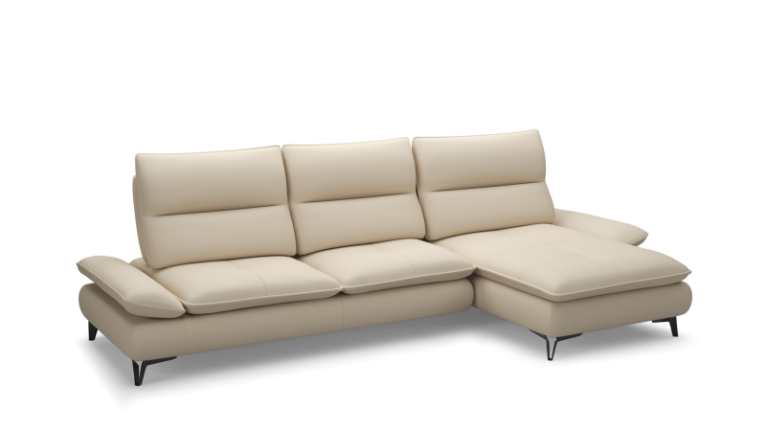 Leather corner sofa chaise longue ROMA
