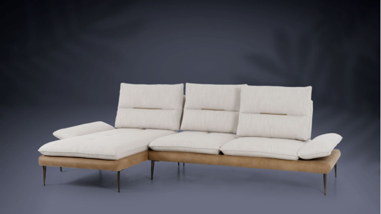 VALENTINO fabric corner sofa | Italian refinement
