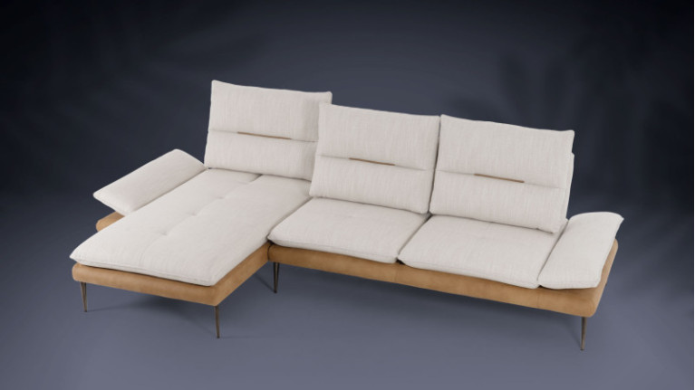 VALENTINO fabric corner sofa | Italian refinement