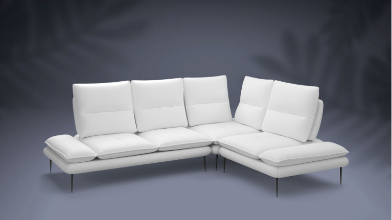 VALENTINO fabric corner sofa | Italian refinement