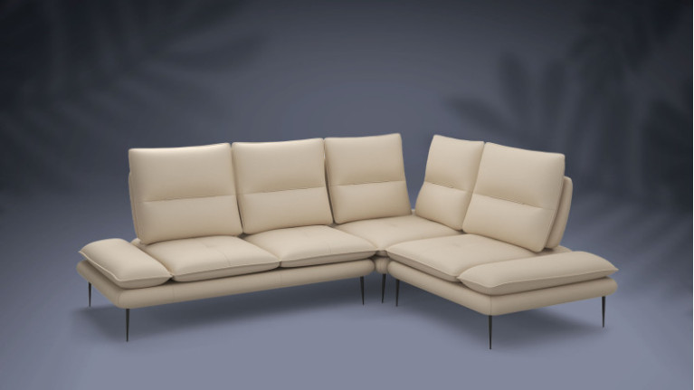 VALENTINO fabric corner sofa | Italian refinement