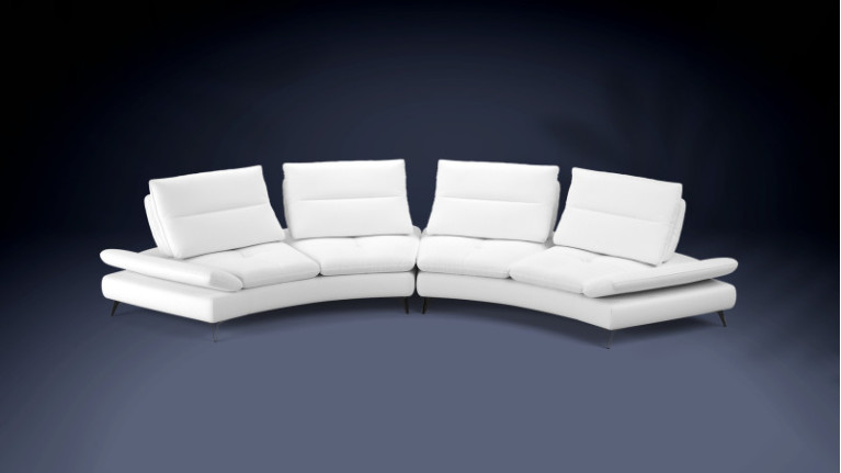 ARCHI fabric corner sofa | Design plays with roundness