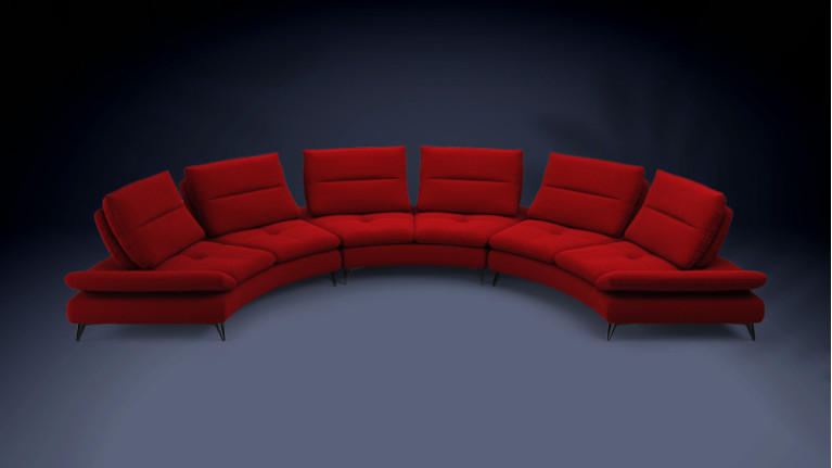 4-seater sofa ARCHI | Bold design with elegant curves