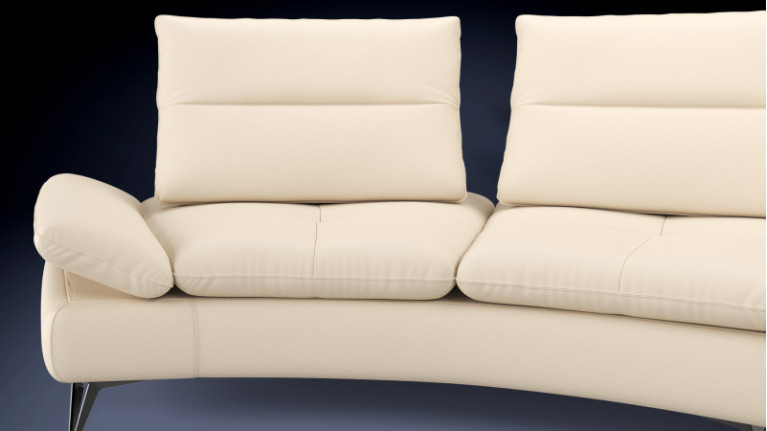 6-seater leather sofa ARCHI | Bold, supple design