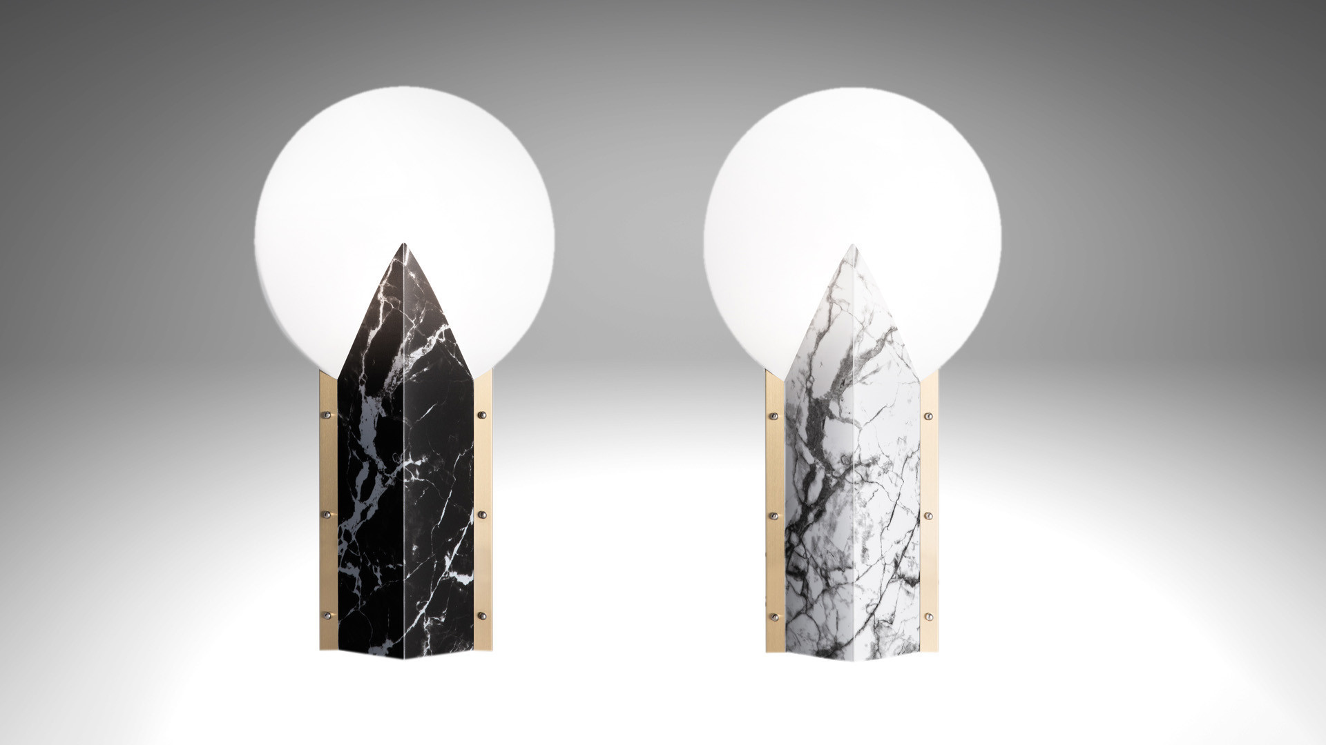 MOON I lamp Special 25th anniversary edition with marble decor