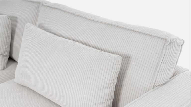 Canapé CHIANTI | Straight sofa in cream corduroy-look fabric