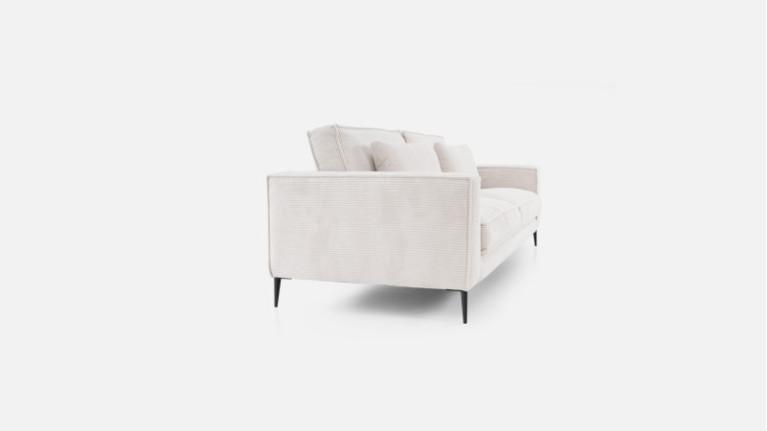 Canapé CHIANTI | Straight sofa in cream corduroy-look fabric