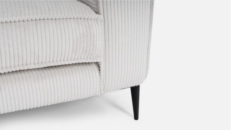 Canapé CHIANTI | Straight sofa in cream corduroy-look fabric