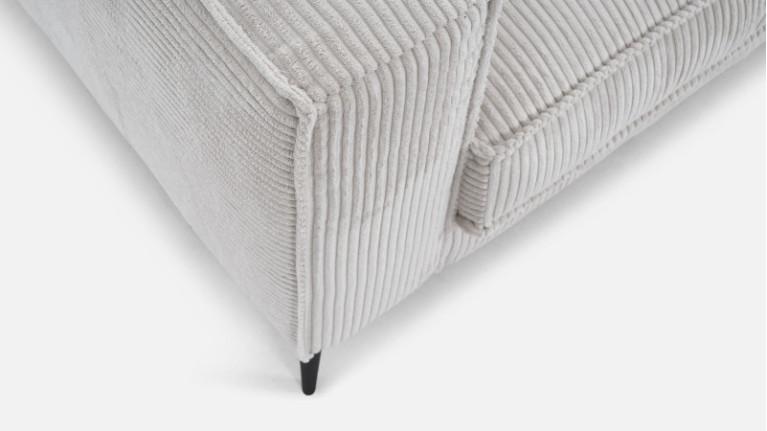Canapé CHIANTI | Straight sofa in cream corduroy-look fabric