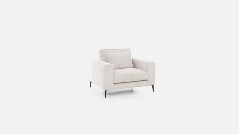Canapé CHIANTI | Straight sofa in cream corduroy-look fabric