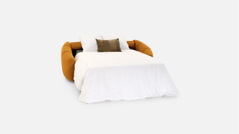 2-seater sofa bed in 3D fabric TEDDY | Veritable cloud of softness