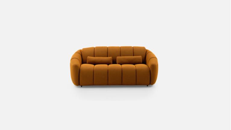 2-seater sofa bed in 3D fabric TEDDY | Veritable cloud of softness