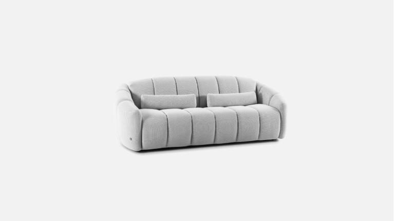 2-seater sofa bed in 3D fabric TEDDY | Veritable cloud of softness