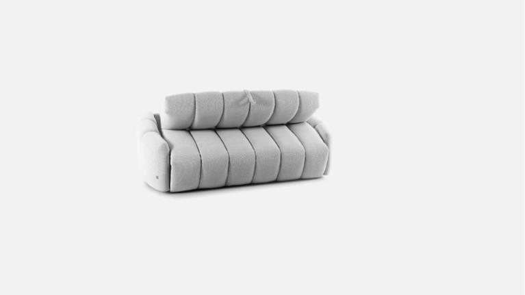 2-seater sofa bed in 3D fabric TEDDY | Veritable cloud of softness