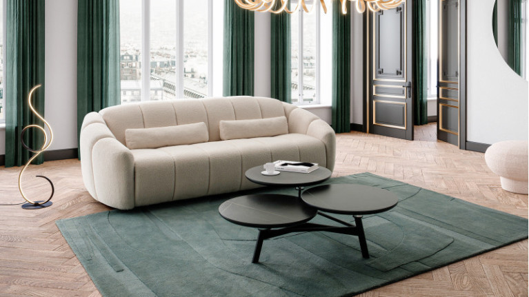 2-seater fabric sofa TEDDY | A cloud of softness