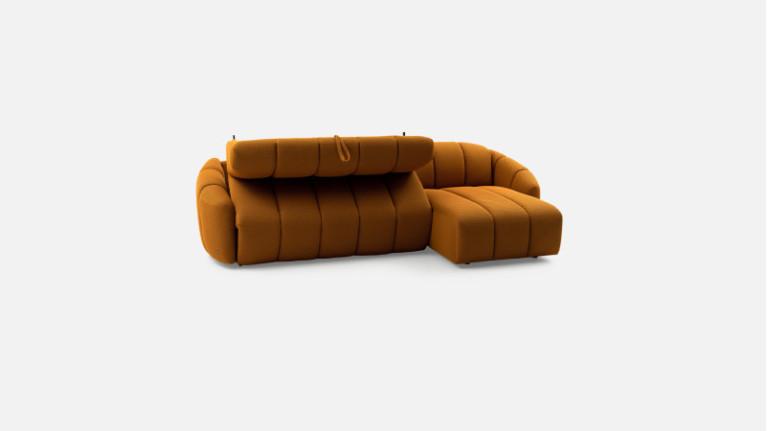 3D fabric corner sofa bed TEDDY | Generous dimensions