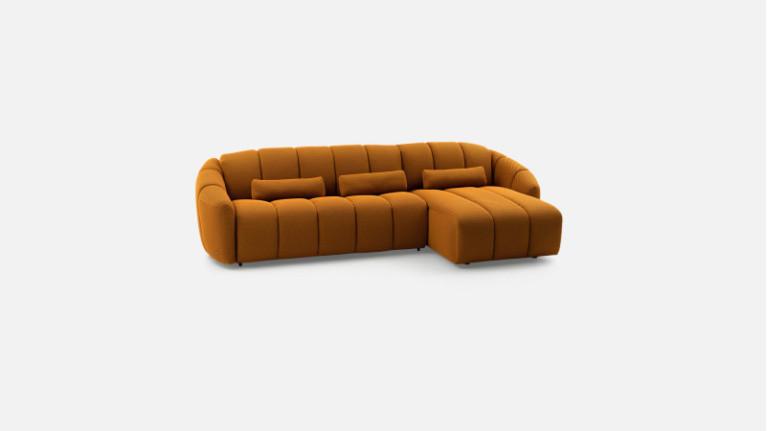 3D fabric corner sofa bed TEDDY | Generous dimensions