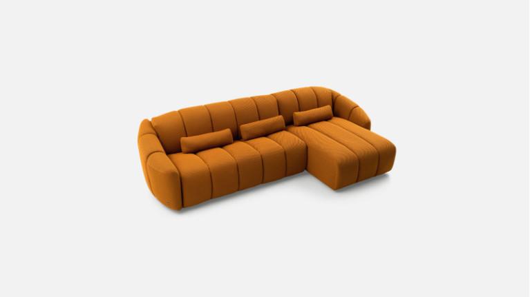 3D fabric corner sofa bed TEDDY | Generous dimensions