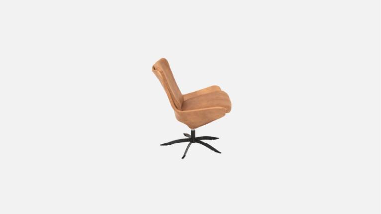 LIVY leather swivel armchair | Scandinavian design and perfect comfort