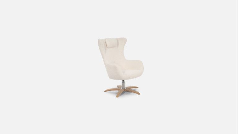 DEXTER fabric swivel armchair | Comfort and elegance