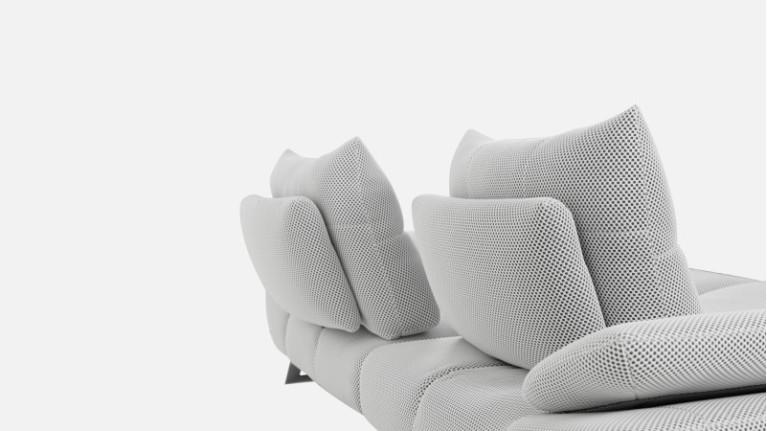 Straight sofa, soft seat, adjustable seat, LEVEL