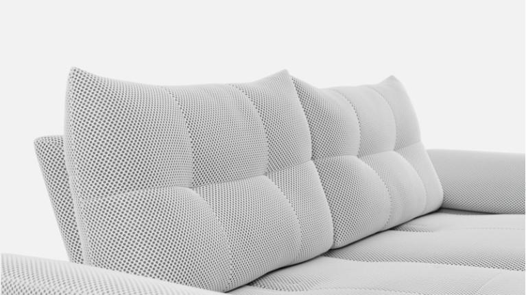 Straight sofa, soft seat, adjustable seat, LEVEL